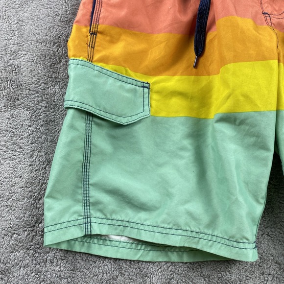 Kanu Swim Trunks Men's Size Medium‎ Multi color Green Yellow Orange Red Blue - Picture 3 of 15